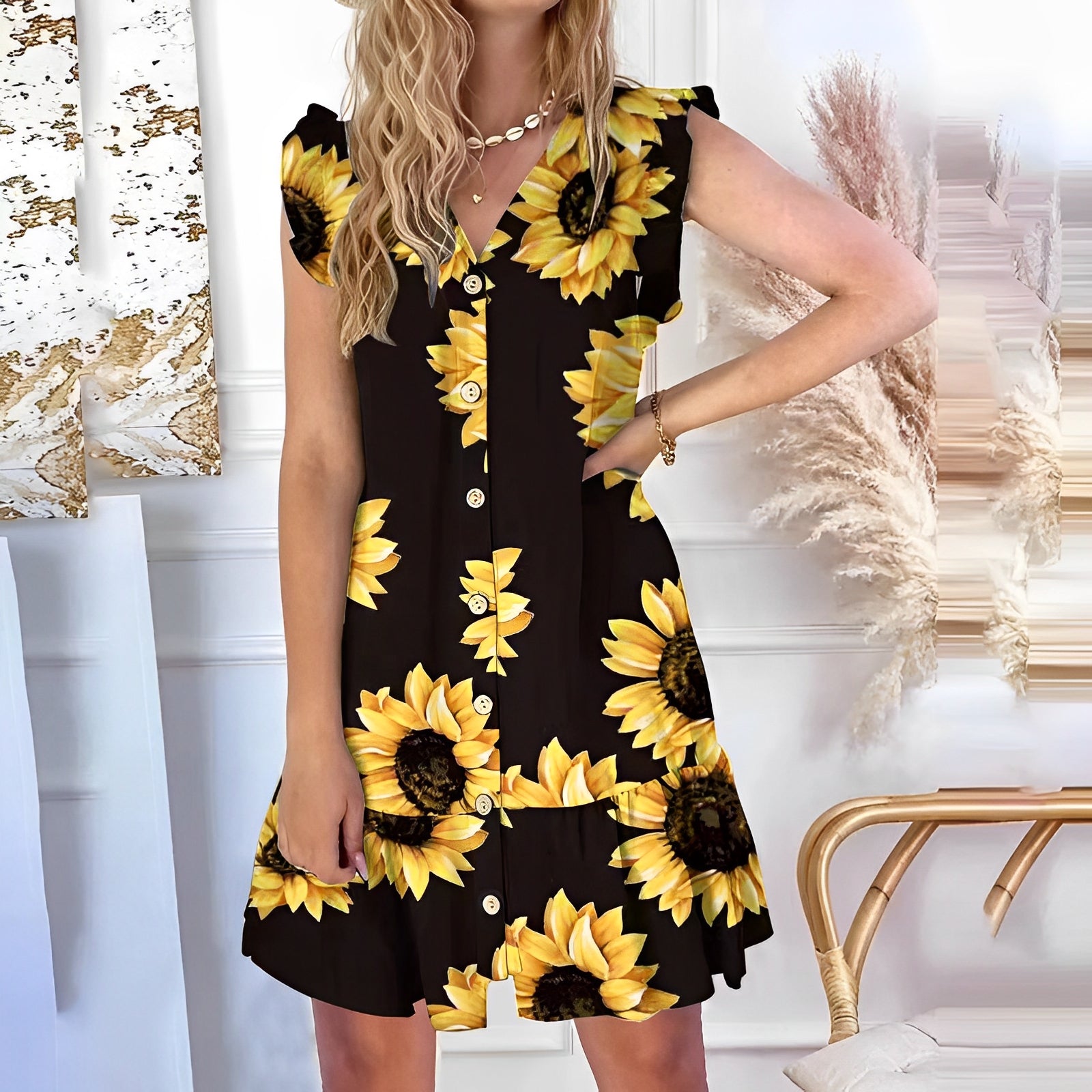 Abito fluido con fantasia colorata – Leggerezza e stile estivo