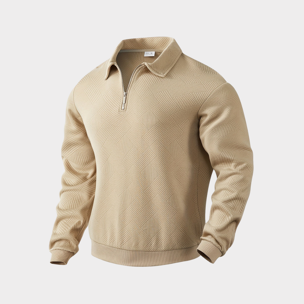 Maglione premium da uomo con mezza zip