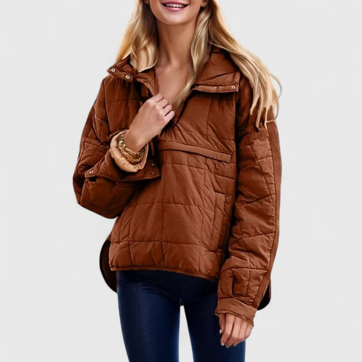 Giacca imbottita oversize da donna, impermeabile, calda ed elegante