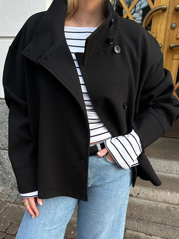Cappotto corto doppiopetto di lusso da donna