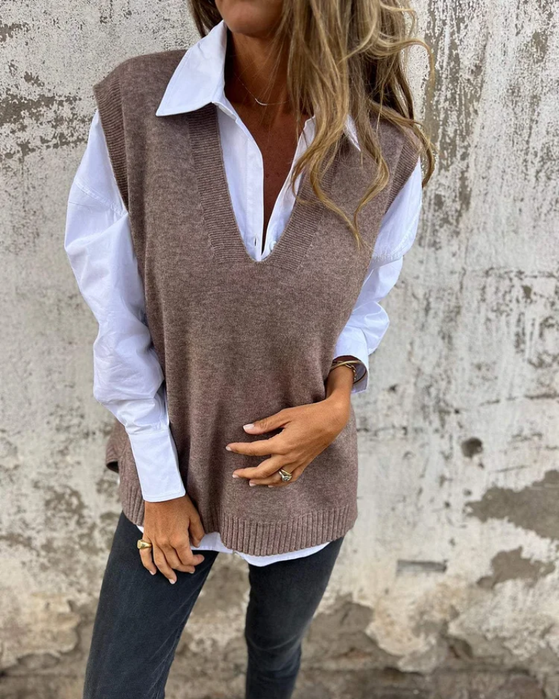 Gilet in morbida maglia da donna: elegante e caldo da indossare a strati