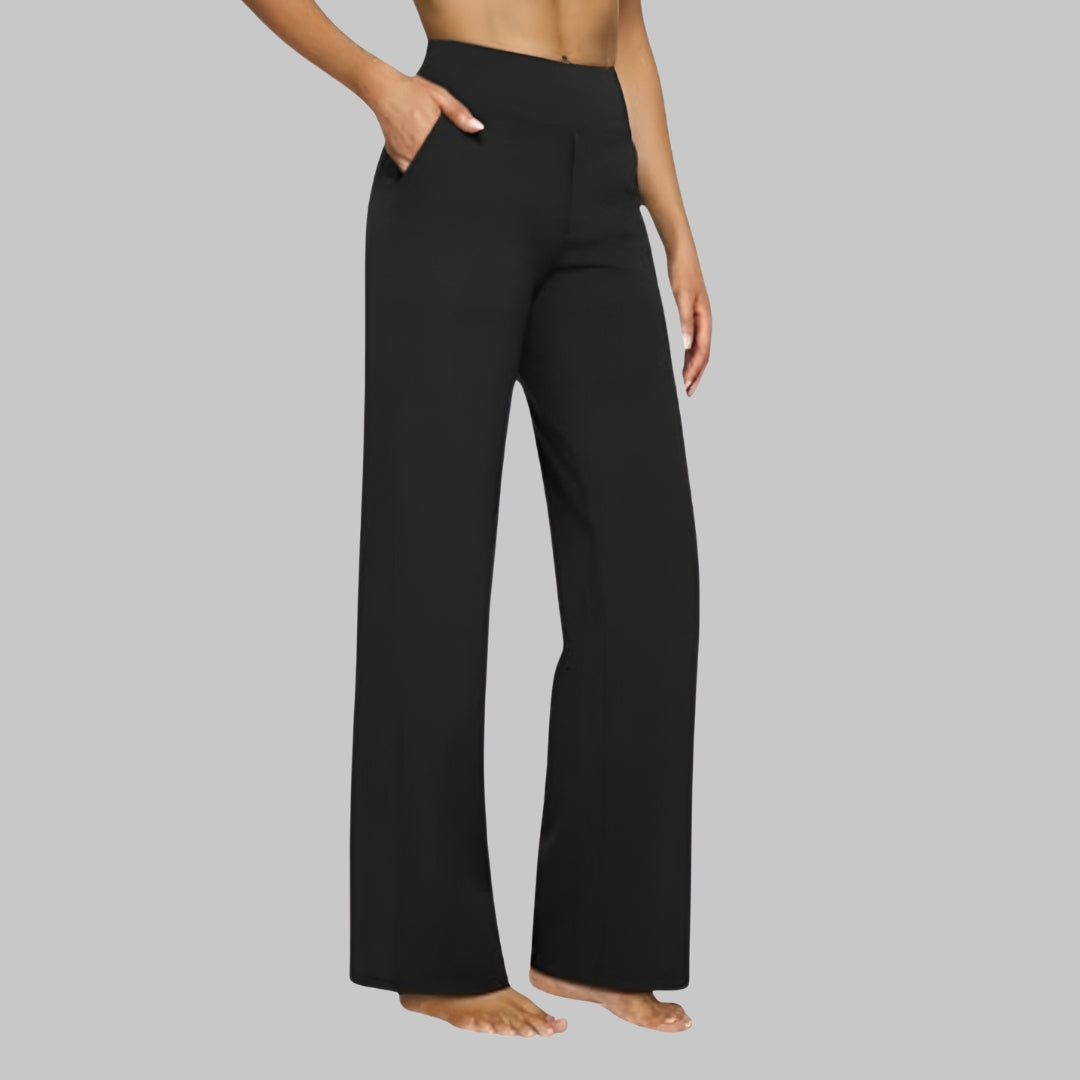 Pantaloni da yoga morbidi ed eleganti da donna - Abbigliamento sportivo a vita alta