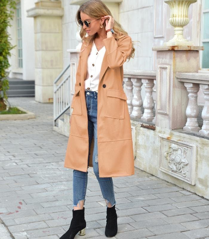 Cappotto lungo da donna di qualità premium: elegante e caldo