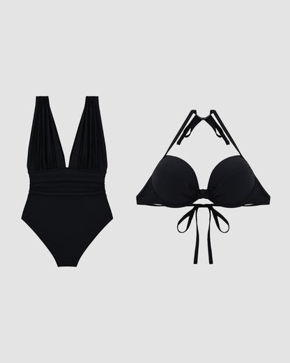Costume da bagno due pezzi leggero elegante estivo donna - Comodo lusinghiero