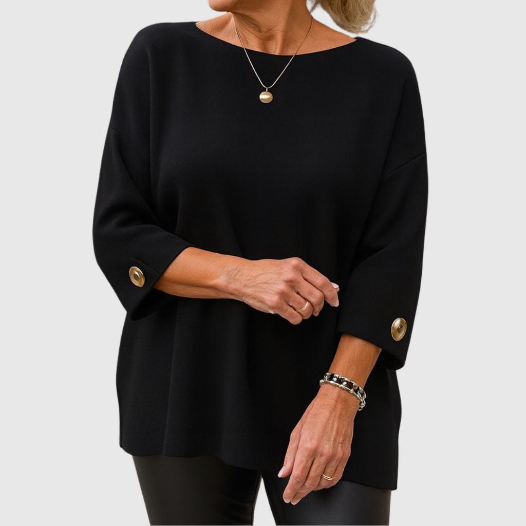 Maglione girocollo a maniche lunghe da donna – Maglione lavorato a maglia morbido ed elegante
