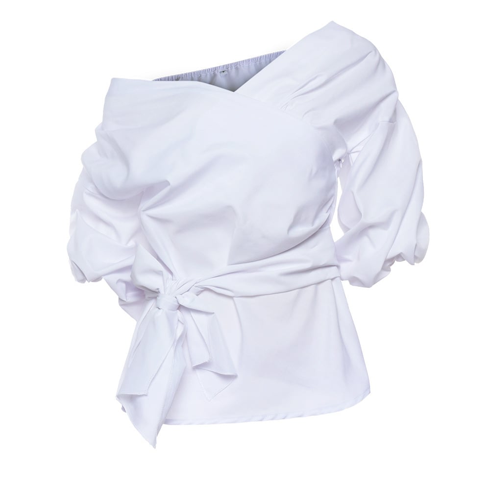 Camicetta Donna Cotone Manica Lunga Blu – Elegante, Fresca E Femminile