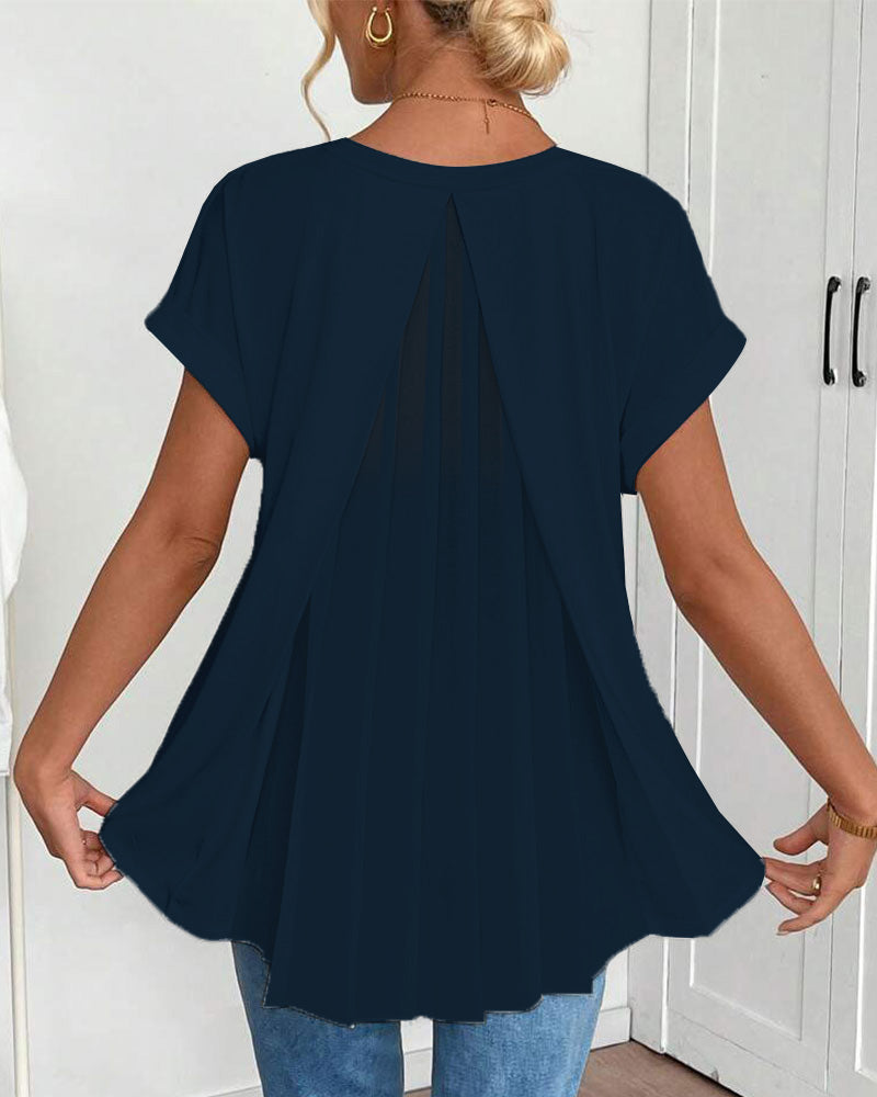 Maglietta unisex da donna a maniche corte con patchwork
