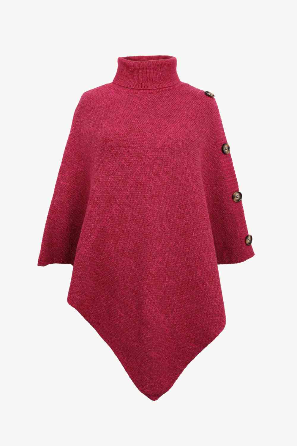 Maglione poncho da donna - elegante maglia con collo alto
