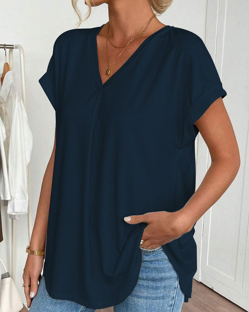 Maglietta unisex da donna a maniche corte con patchwork