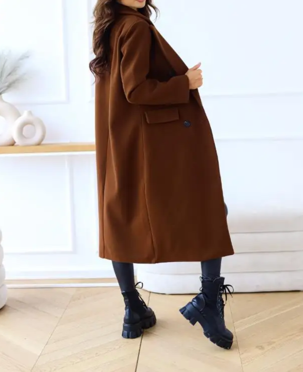Trench lungo aderente da donna - Elegante e confortevole autunno inverno
