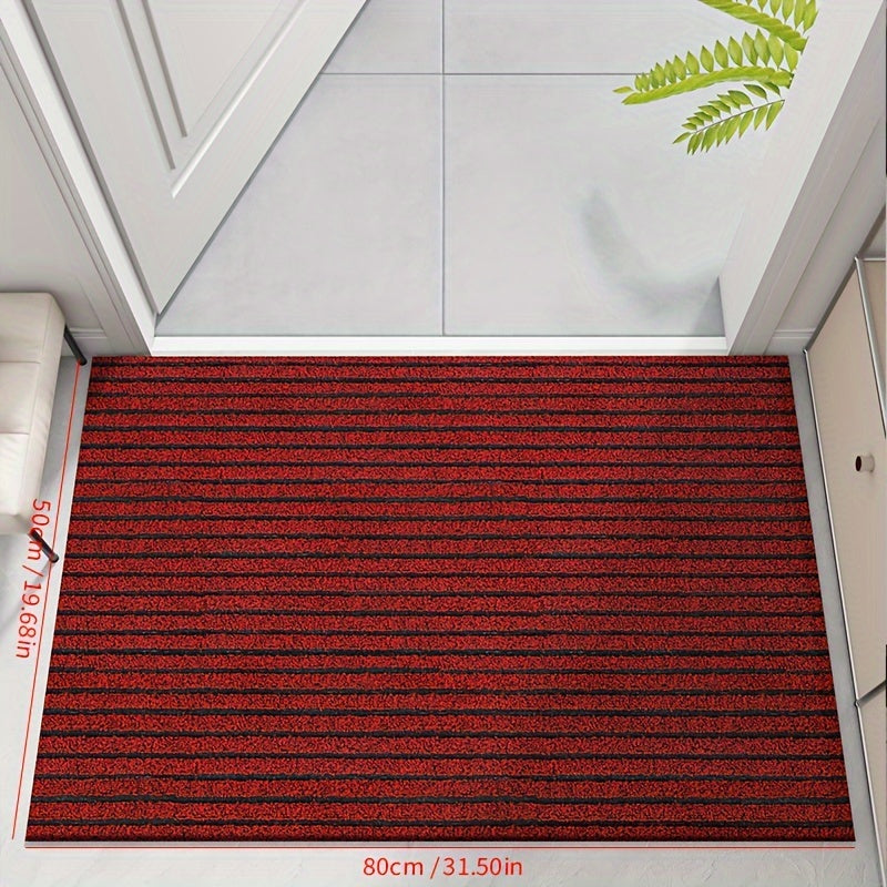 Zerbino resistente alle intemperie per tutte le stagioni - Tappeto a righe resistente, antiscivolo, resistente alle macchie e allo sbiadimento, basso profilo per uso interno ed esterno