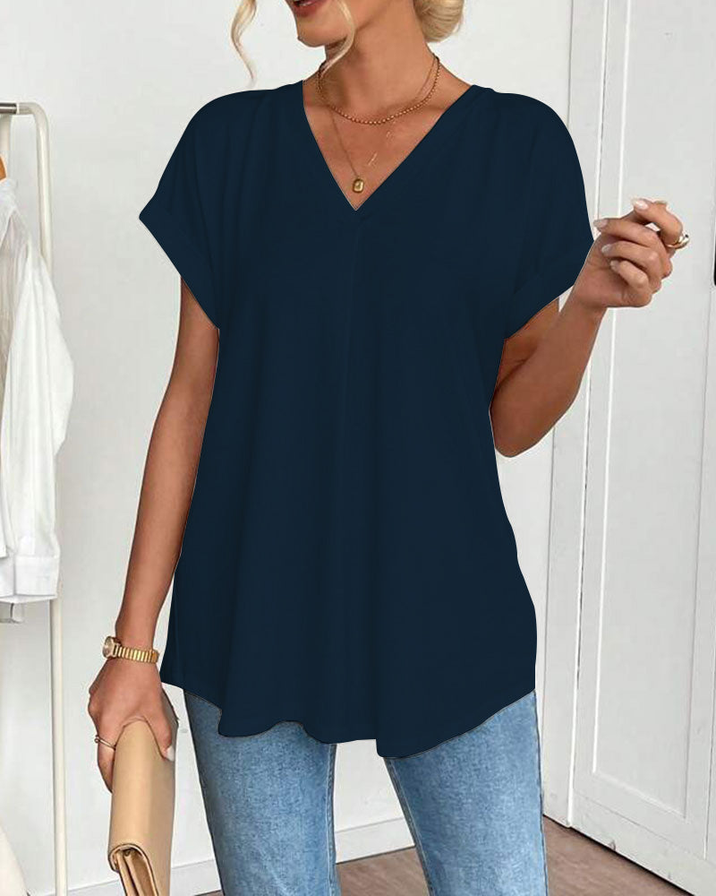 Maglietta unisex da donna a maniche corte con patchwork