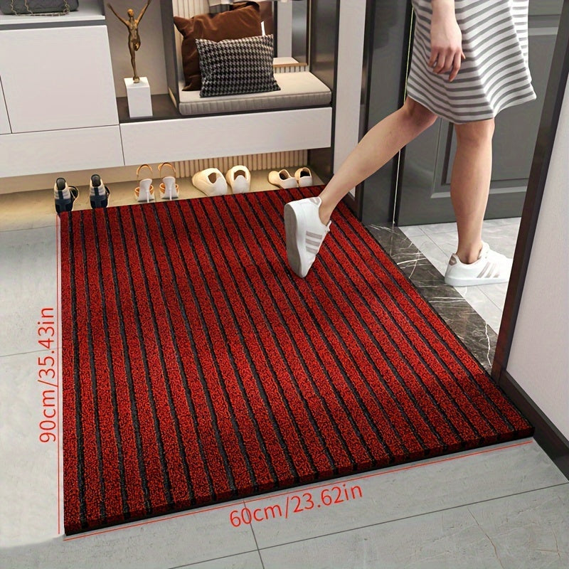Zerbino resistente alle intemperie per tutte le stagioni - Tappeto a righe resistente, antiscivolo, resistente alle macchie e allo sbiadimento, basso profilo per uso interno ed esterno