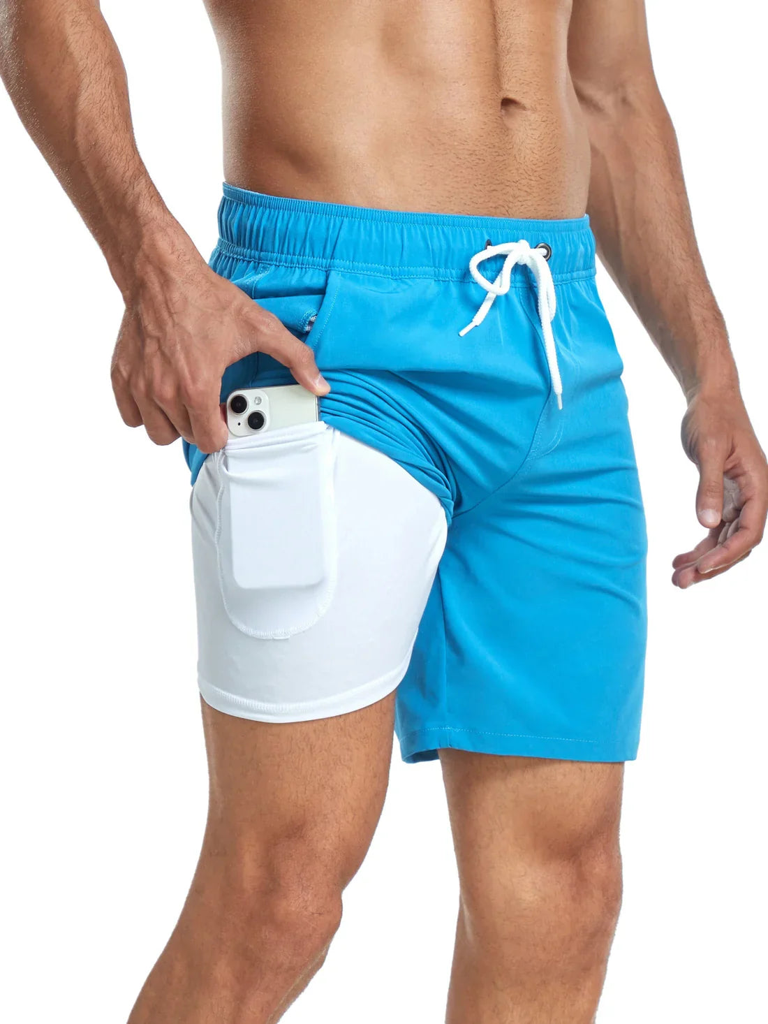 Pantaloncini da bagno sportivi ad asciugatura rapida da uom