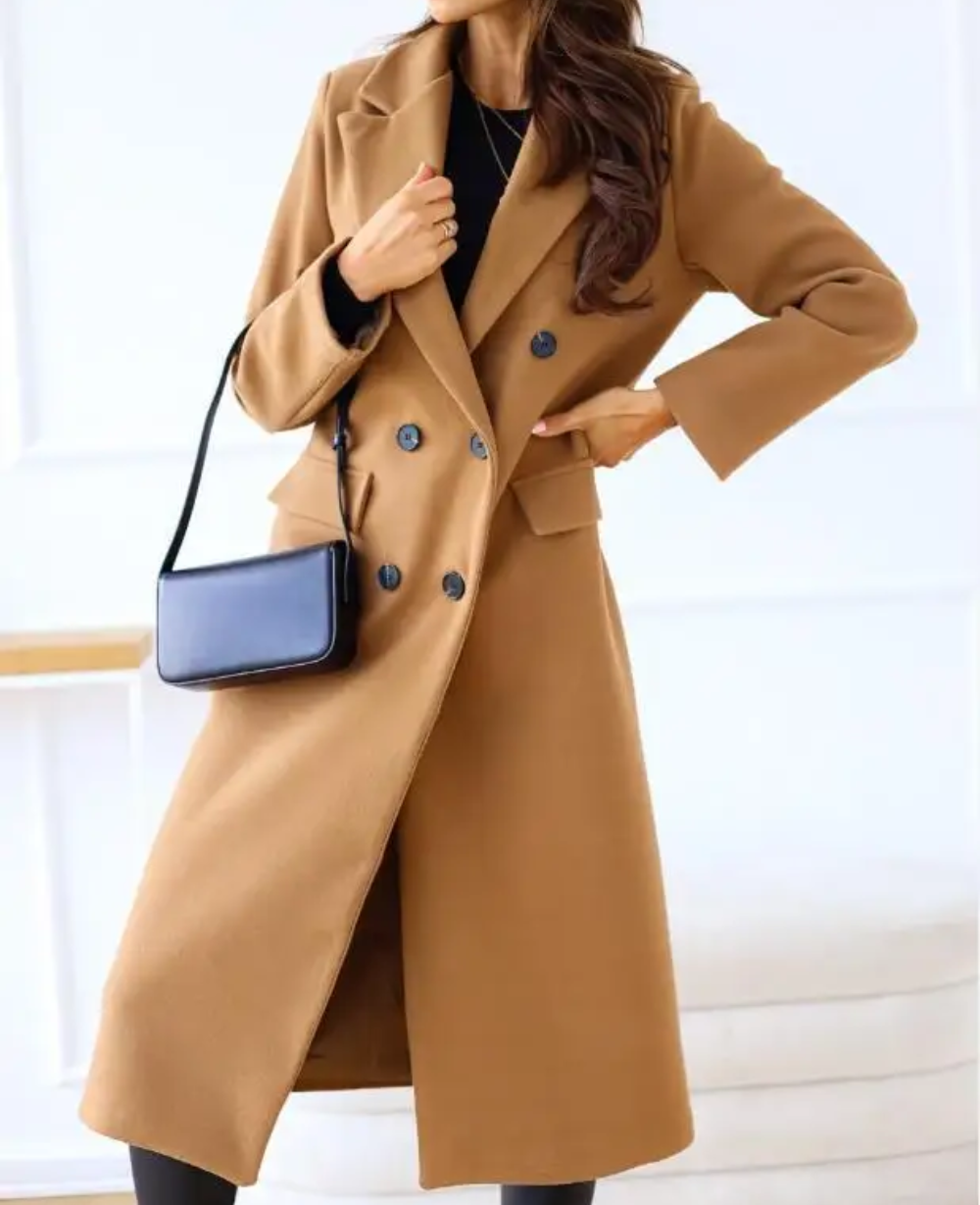 Trench lungo aderente da donna - Elegante e confortevole autunno inverno