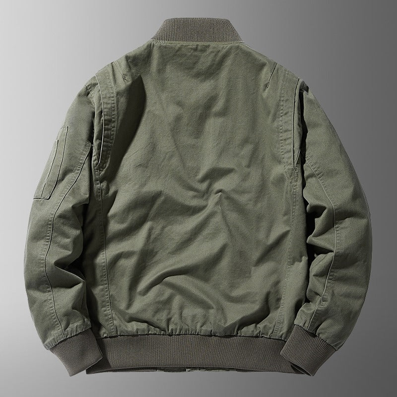 Premium afslappet bomberjakke til mænd – Løs pasform med høj krave
