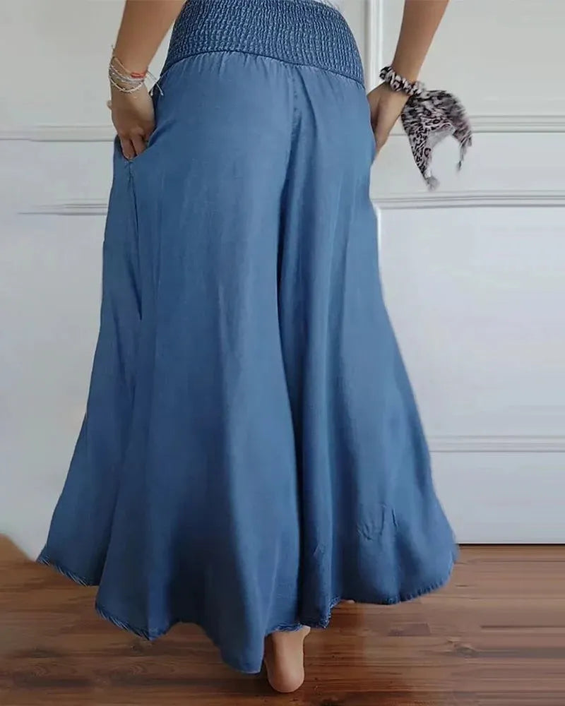 Letvægts culotter til kvinder, brede og elegante bukser - Behagelige