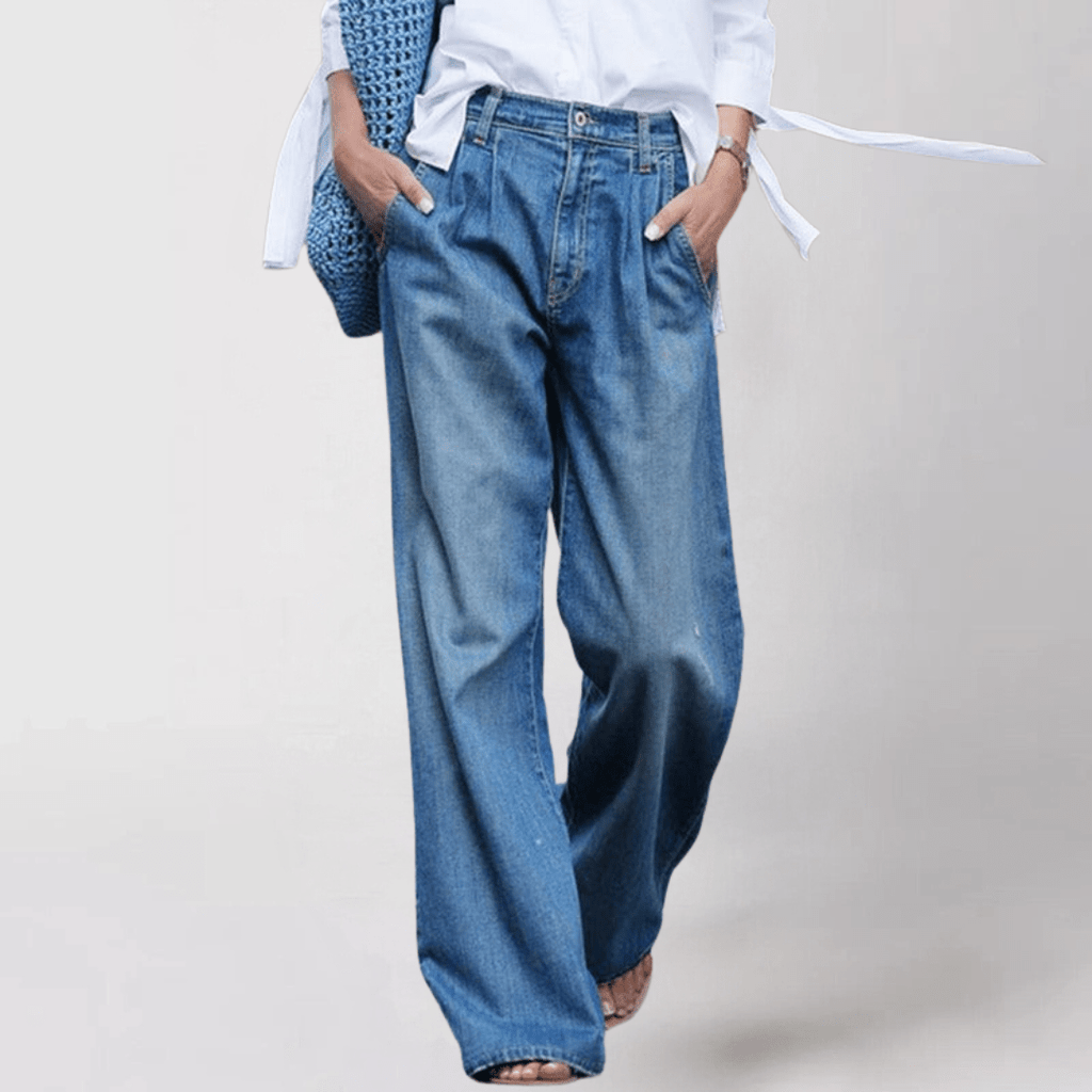 Jeans casual da donna a vita alta e aderente