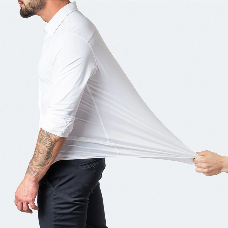 Camicia da uomo premium elasticizzata e antipiega