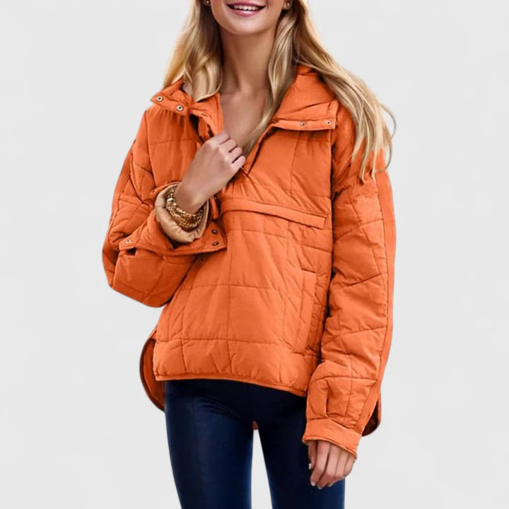 Giacca imbottita oversize da donna, impermeabile, calda ed elegante