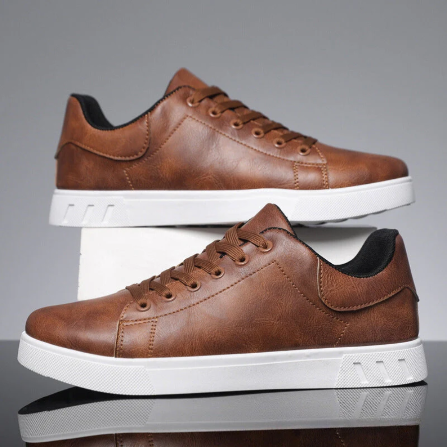 Sneakers eleganti in pelle da uomo - Scarpe casual con lacci