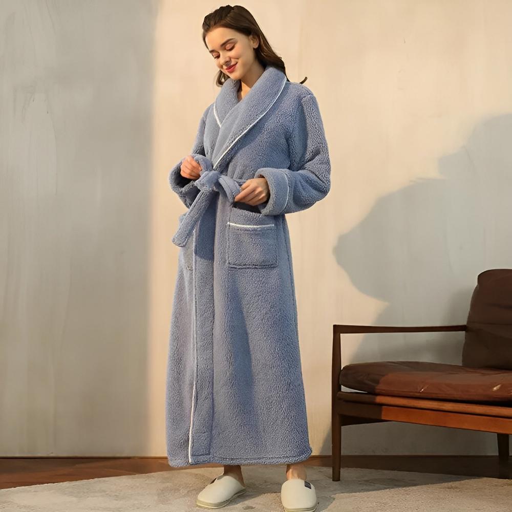 Accappatoio lungo unisex in pile