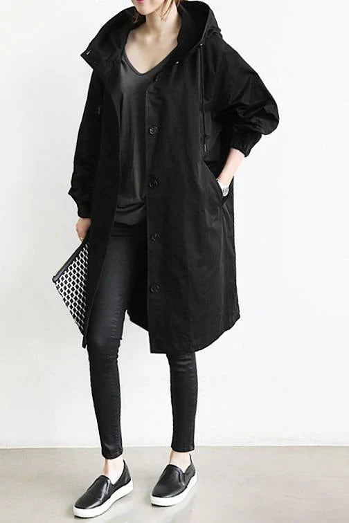 Trench Impermeabile con Cappuccio