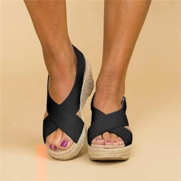 Comode espadrillas con zeppa di supporto per donna