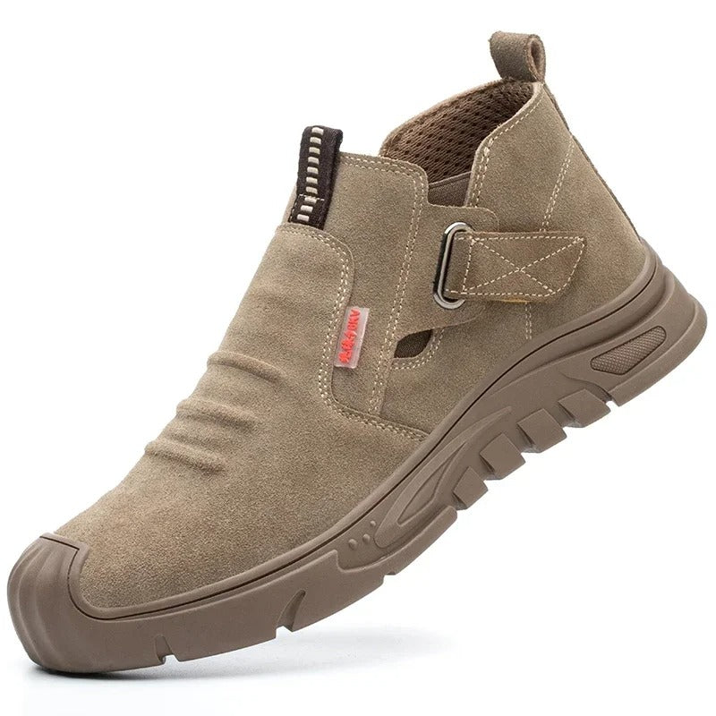 Scarpe antinfortunistiche protettive e confortevoli da uomo - Punta in acciaio, antiscivolo, leggere, resistenti alle forature, stivali da lavoro industriali