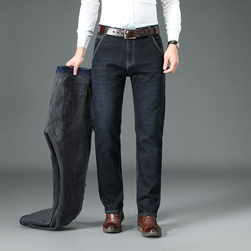 Jeans da uomo foderati in lana