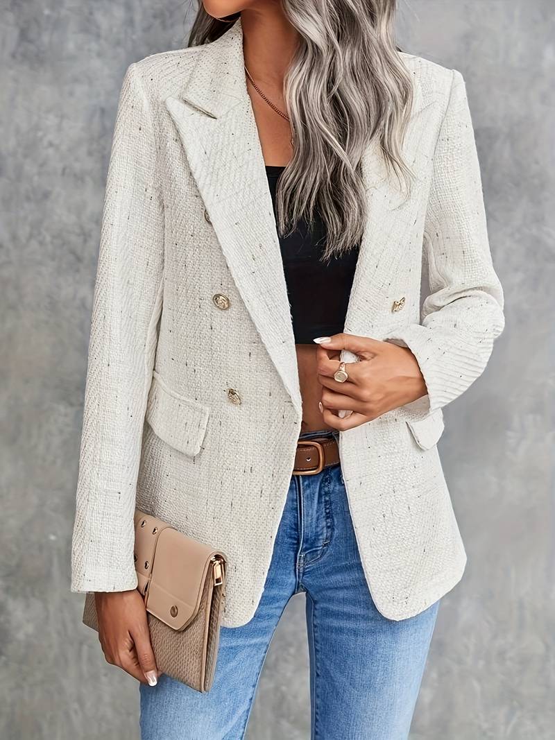 blazer a maniche lunghe con colletto a revers