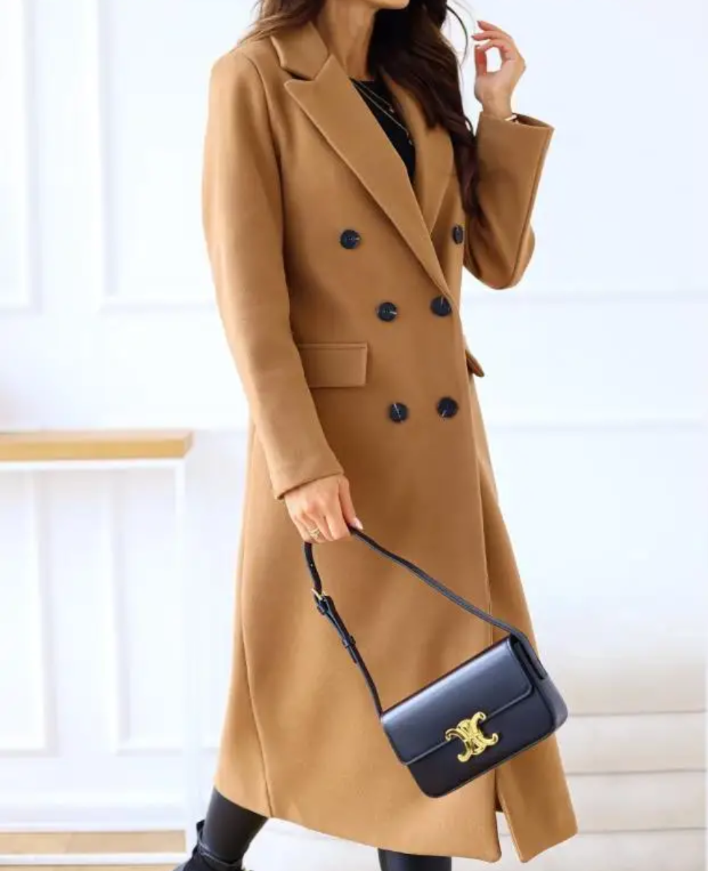 Trench lungo aderente da donna - Elegante e confortevole autunno inverno