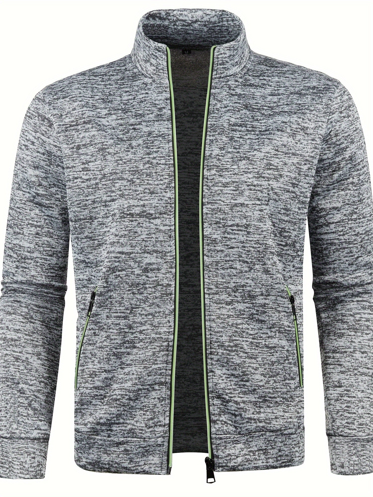 Cardigan con cerniera da uomo alla moda - Comodo maglione lavorato a maglia