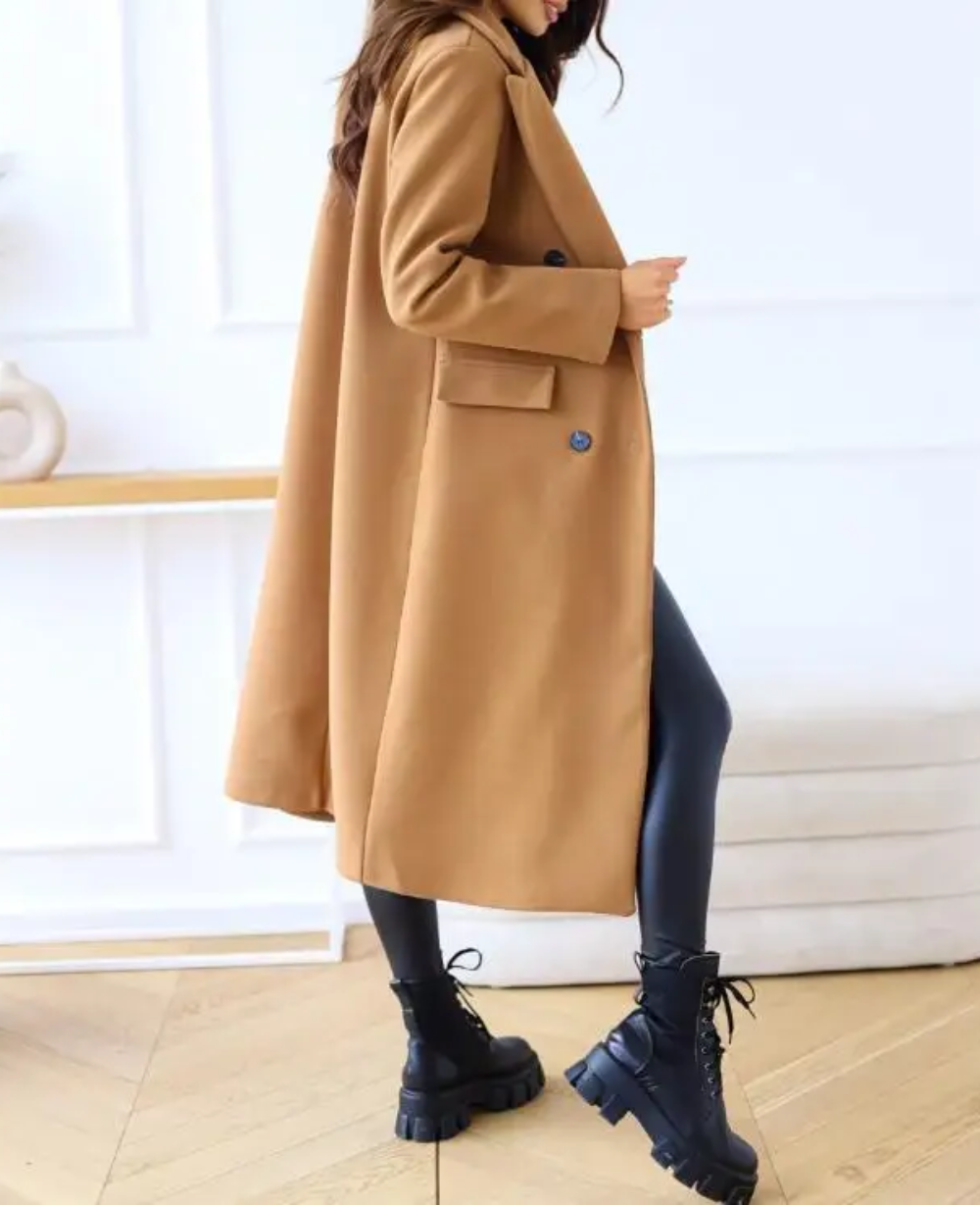 Trench lungo aderente da donna - Elegante e confortevole autunno inverno