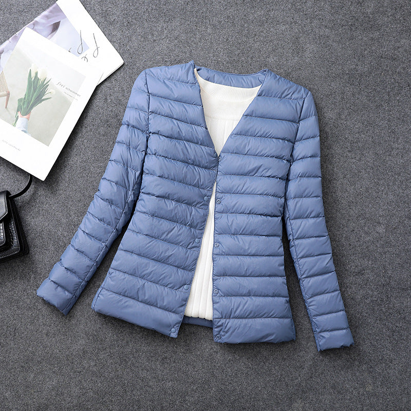 Let isolerende jakke til kvinder – Kort inderlag med rund halsudskæring