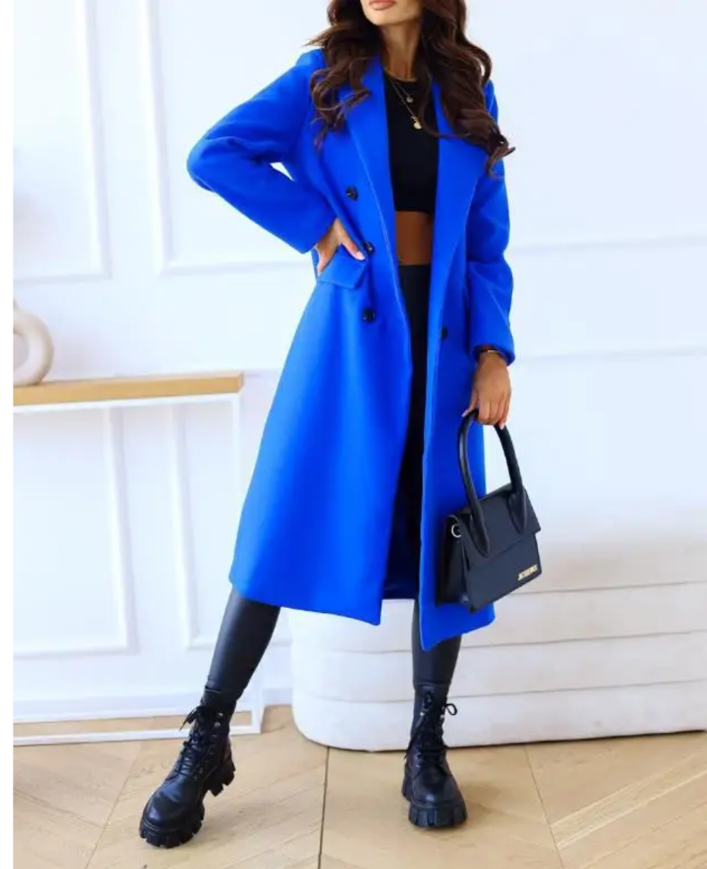 Trench lungo aderente da donna - Elegante e confortevole autunno inverno