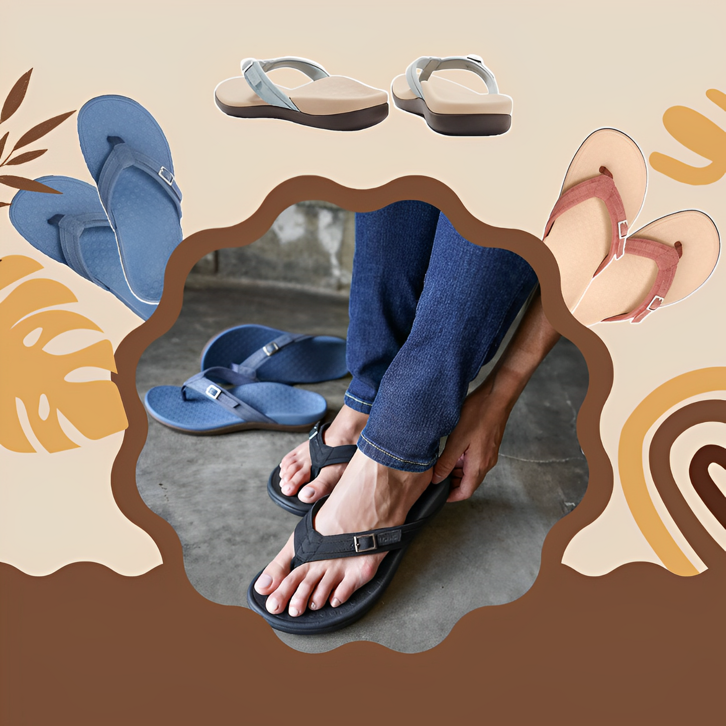 Sandali Estivi Donna con Supporto Ortopedico – Scarpe Aperte Comode ed Eleganti per Camminare e Uso Quotidiano