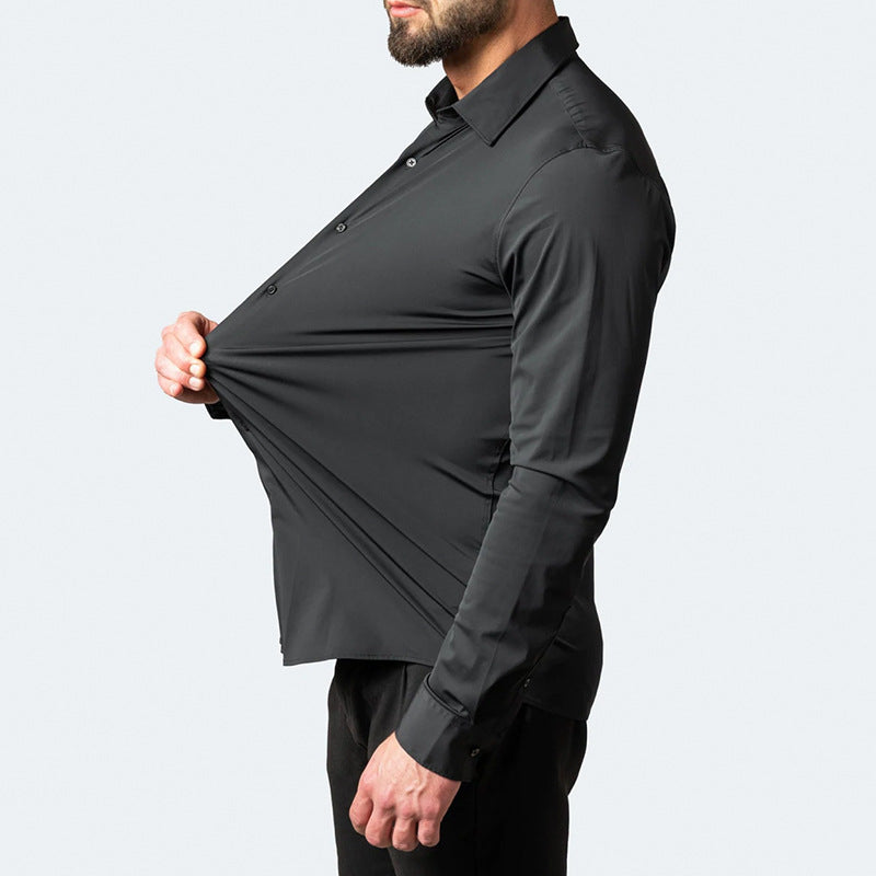 Camicia da uomo premium elasticizzata e antipiega