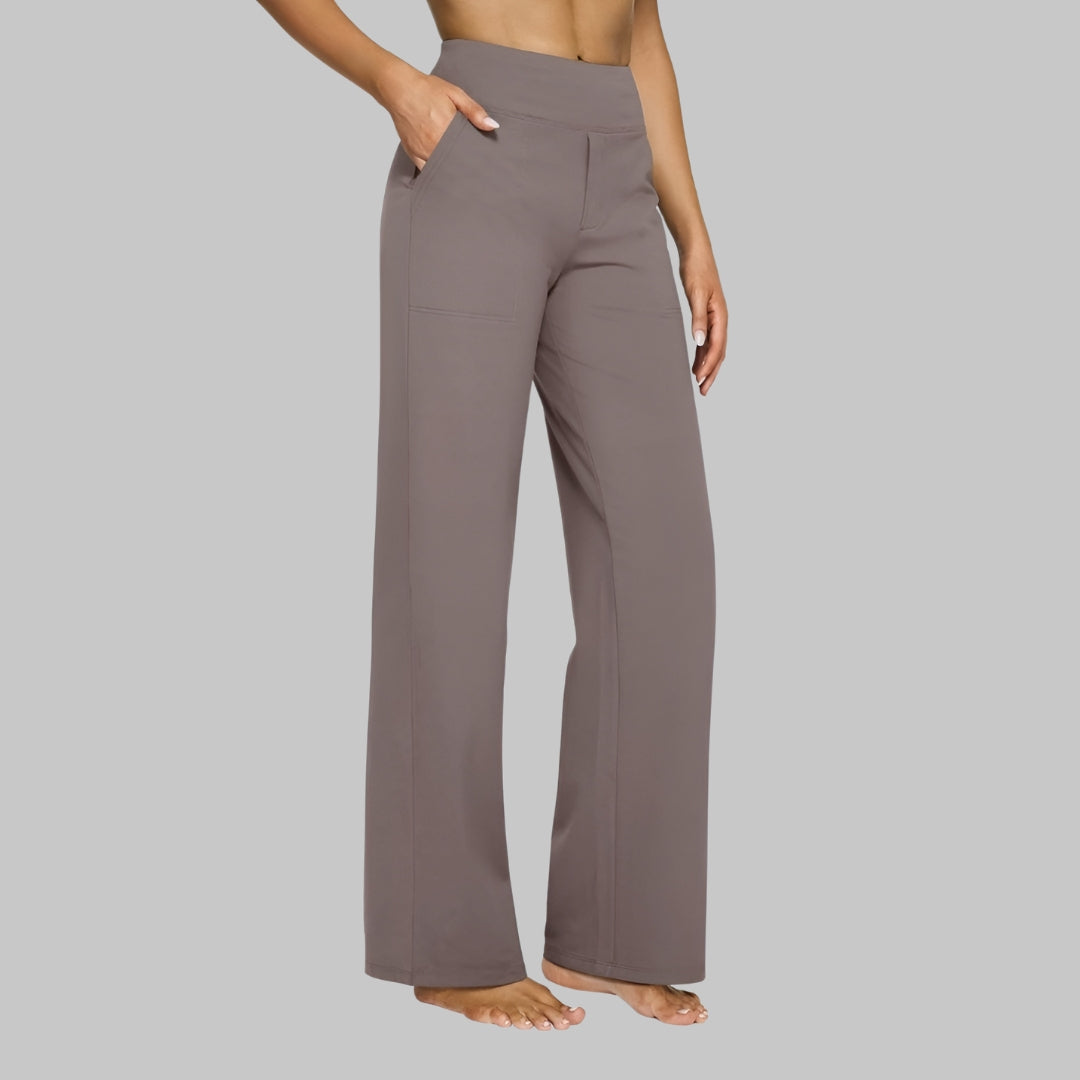 Pantaloni da yoga morbidi ed eleganti da donna - Abbigliamento sportivo a vita alta
