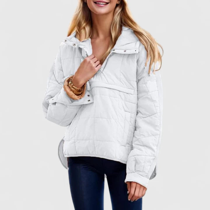 Giacca imbottita oversize da donna, impermeabile, calda ed elegante
