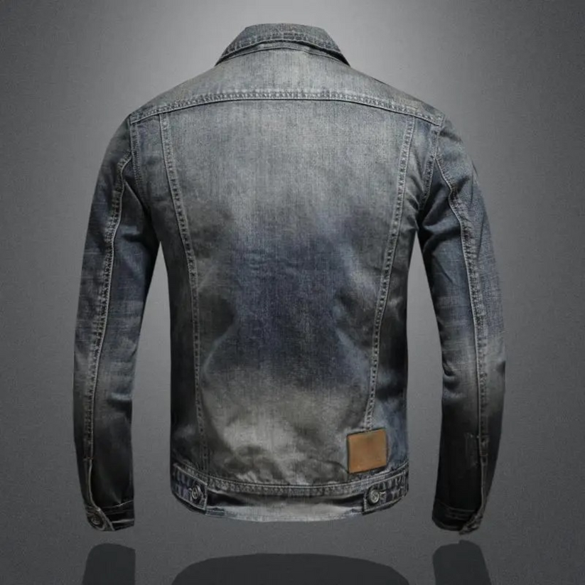 Giacca classica in denim da uomo