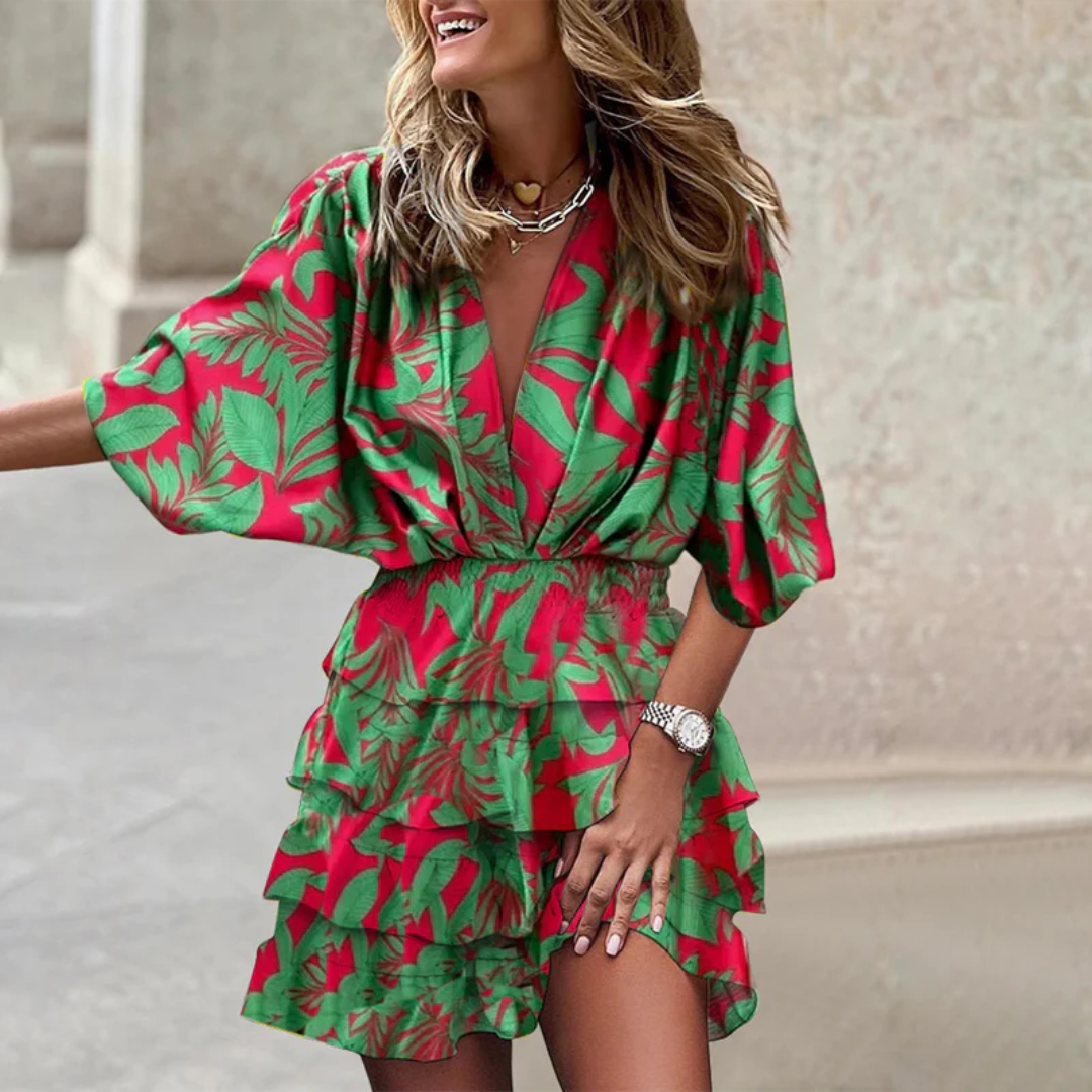 Mini dress donna stampe esotiche – abito boho chic leggero estivo