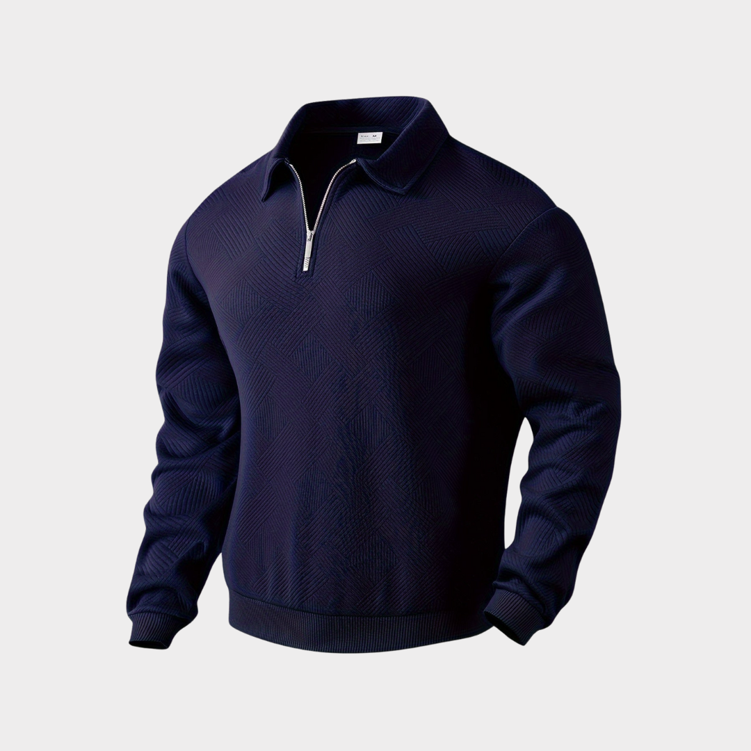 Maglione premium da uomo con mezza zip