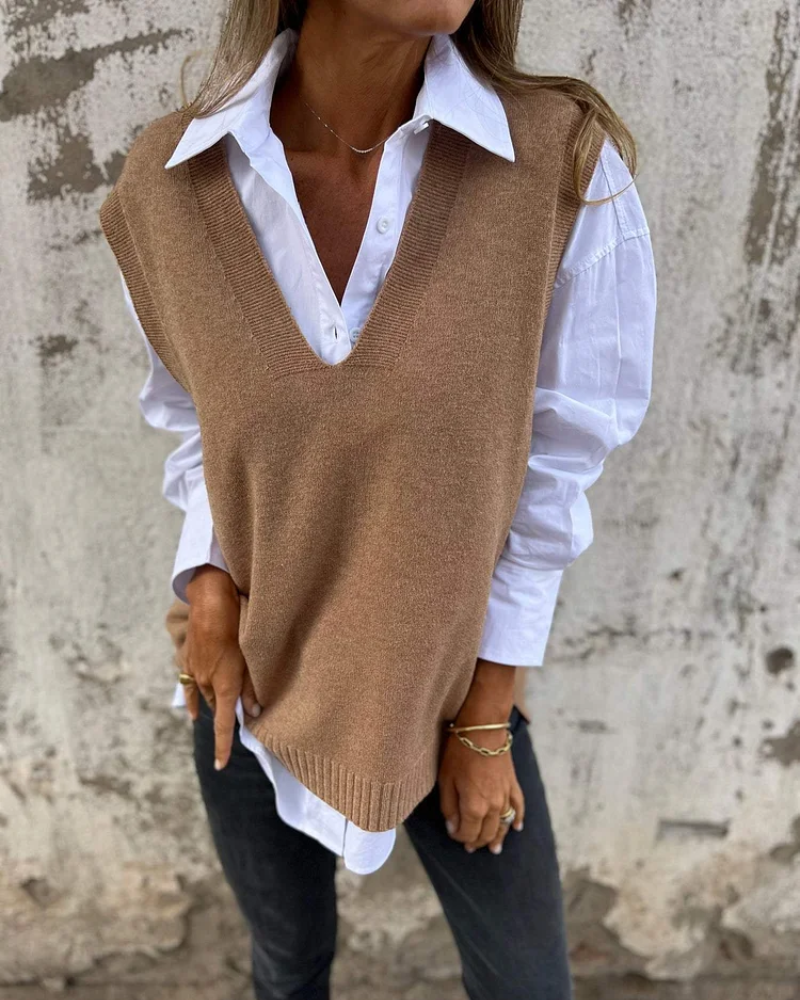 Gilet in morbida maglia da donna: elegante e caldo da indossare a strati