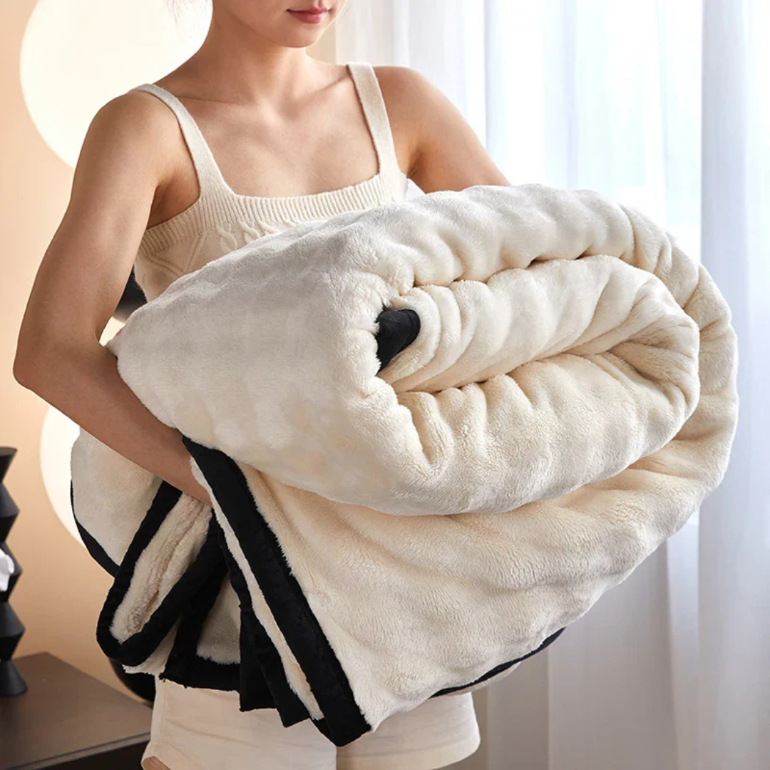 Coperta in pile reversibile per calore e comfort