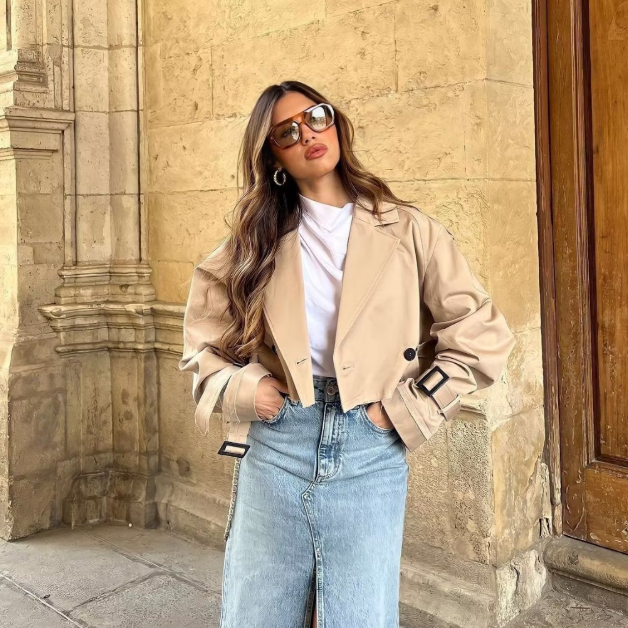 Trench corto da donna