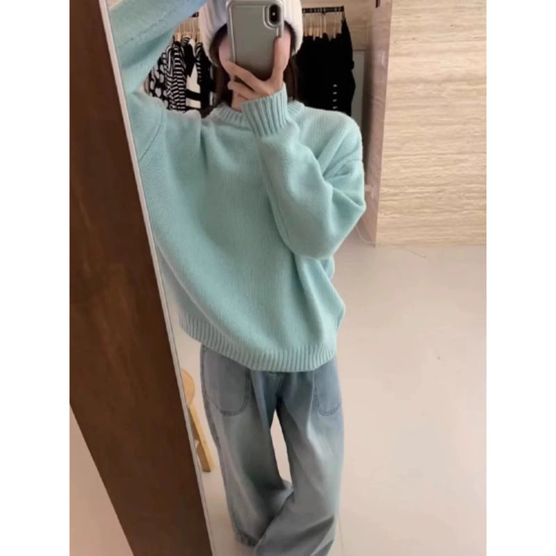 Lussuoso maglione oversize da donna – Maglione ampio in misto mohair