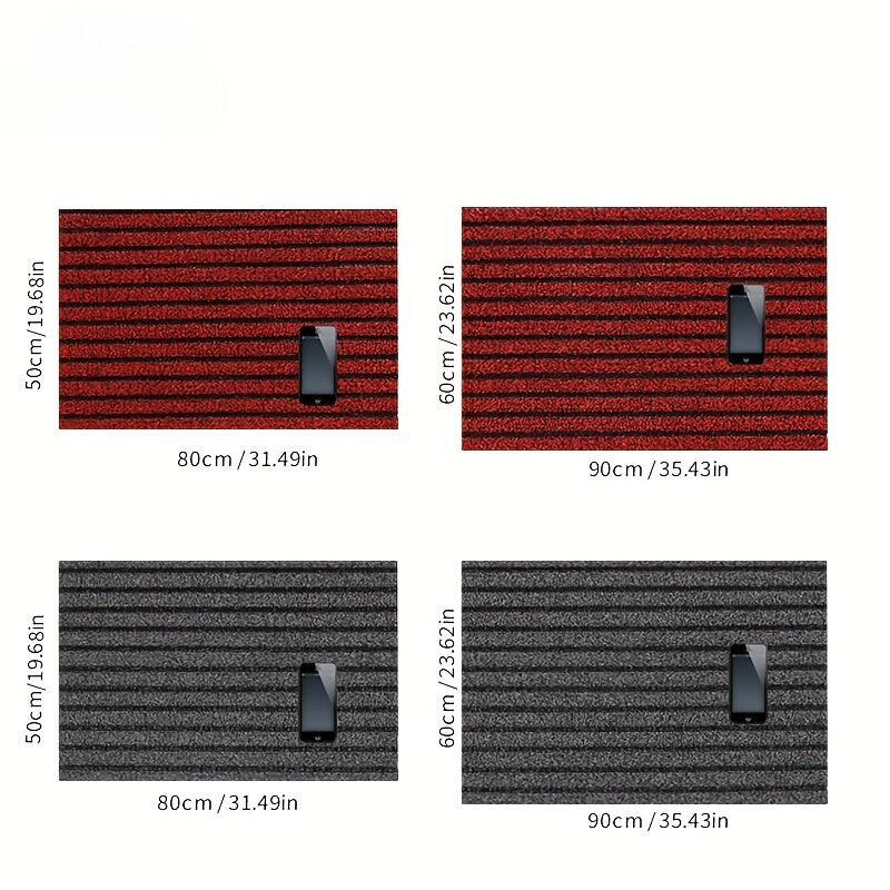 Zerbino resistente alle intemperie per tutte le stagioni - Tappeto a righe resistente, antiscivolo, resistente alle macchie e allo sbiadimento, basso profilo per uso interno ed esterno