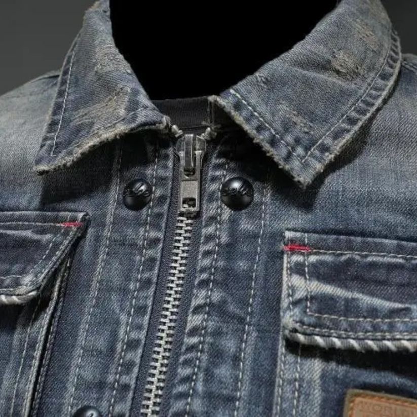 Giacca classica in denim da uomo