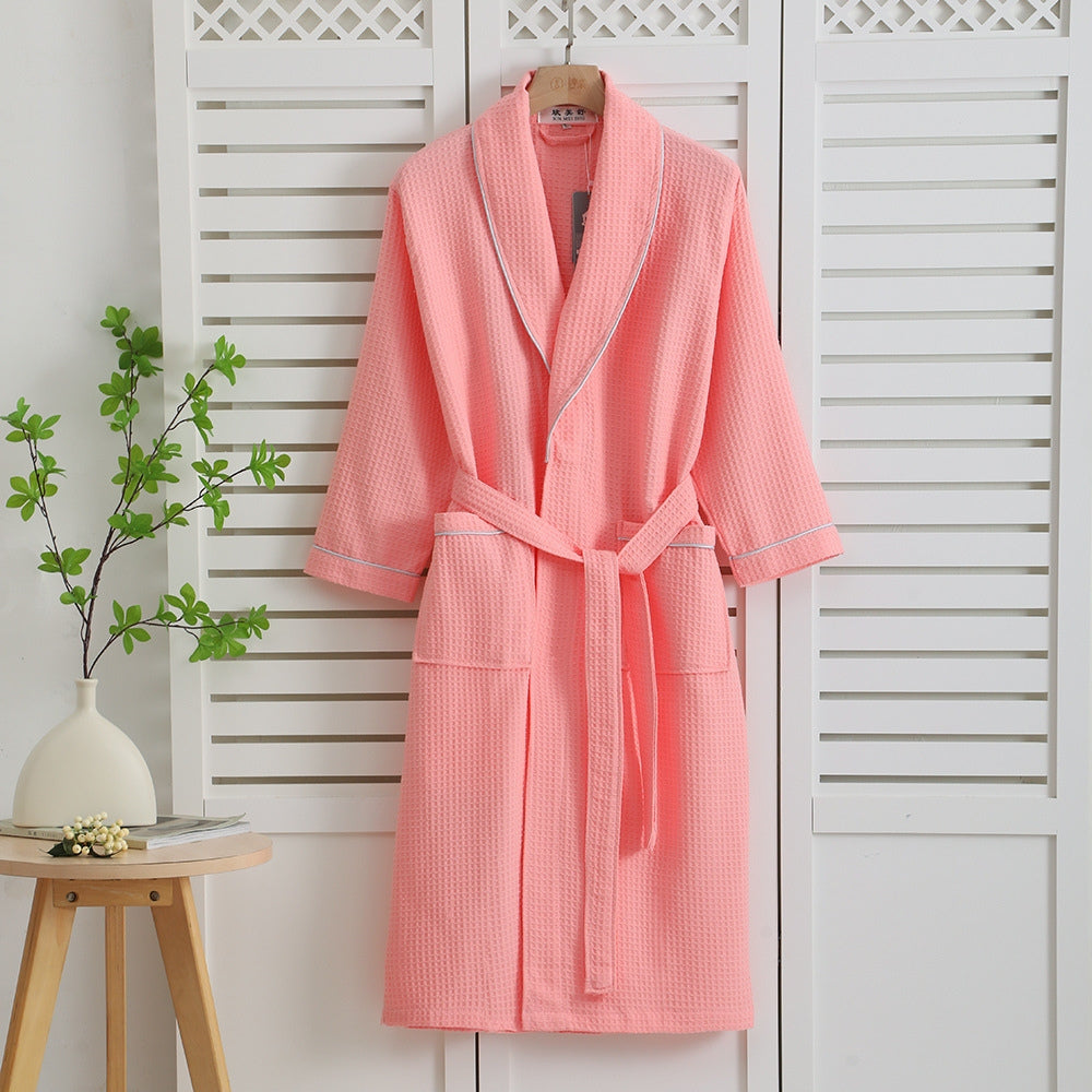 Accappatoio unisex leggero in cotone – vestaglia morbida da bagno